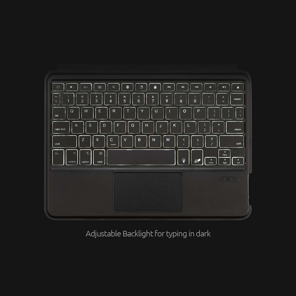 Bluetooth Tablet Tastatur Hülle - Apple iPad Pro 12.9 Zoll (2021) - Dunkelgrau