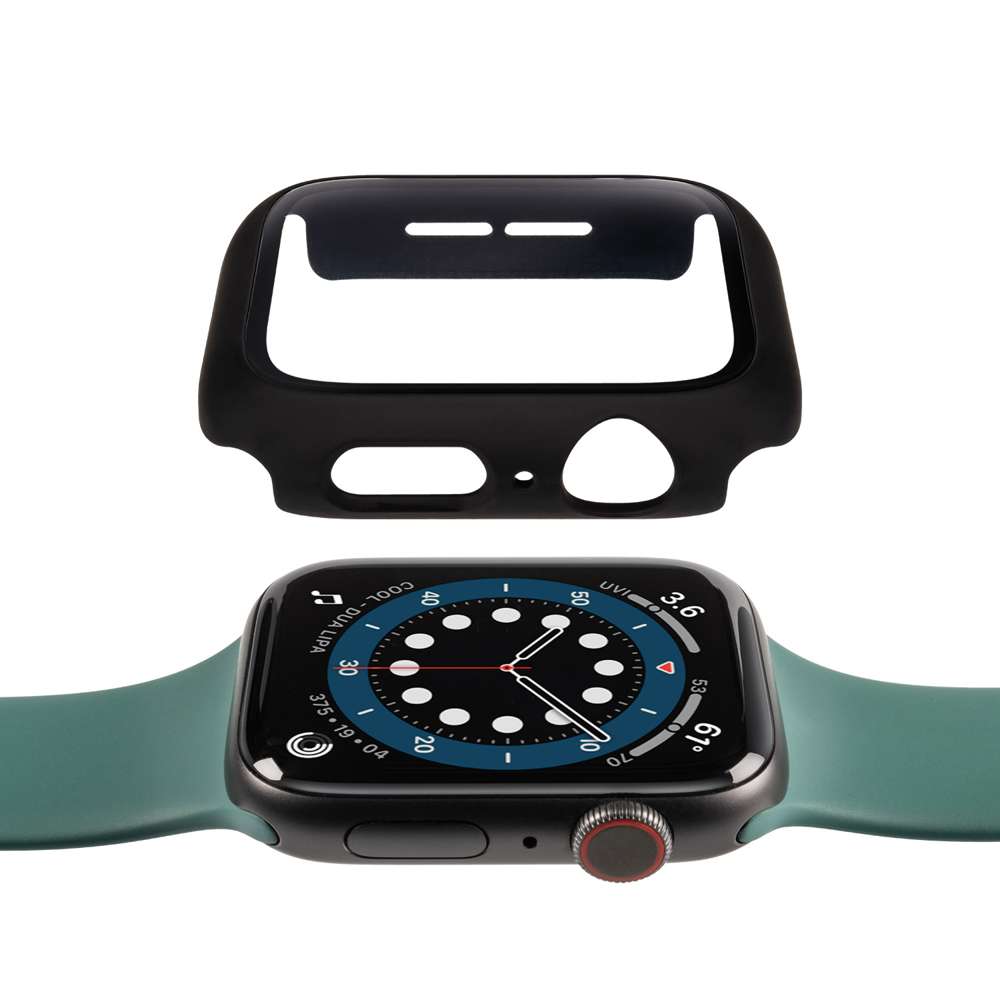 Full Body Case + Displayschutzfolie - Apple Watch Serie 4/5/6/SE - Schwarz