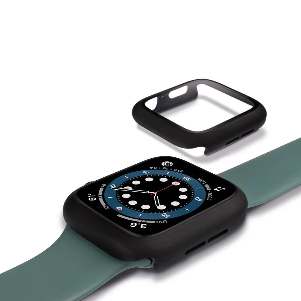 Full Body Case + Displayschutzfolie - Apple Watch Serie 4/5/6/SE - Schwarz
