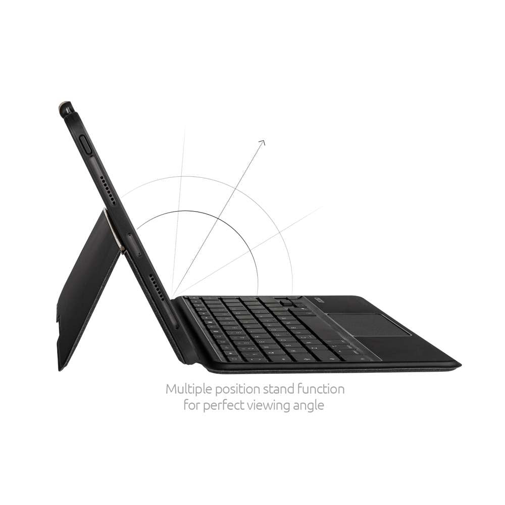 Bluetooth Tablet Tastatur Hülle - Apple iPad Pro 12.9 Zoll (2021) - Dunkelgrau