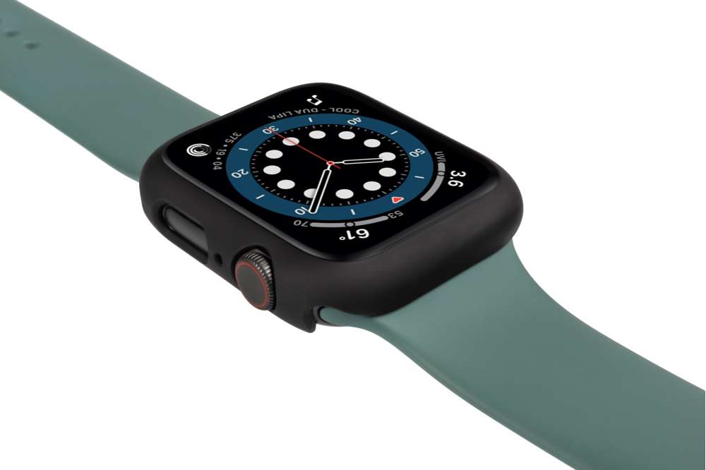 Full Body Case + Displayschutzfolie - Apple Watch Serie 4/5/6/SE - Schwarz