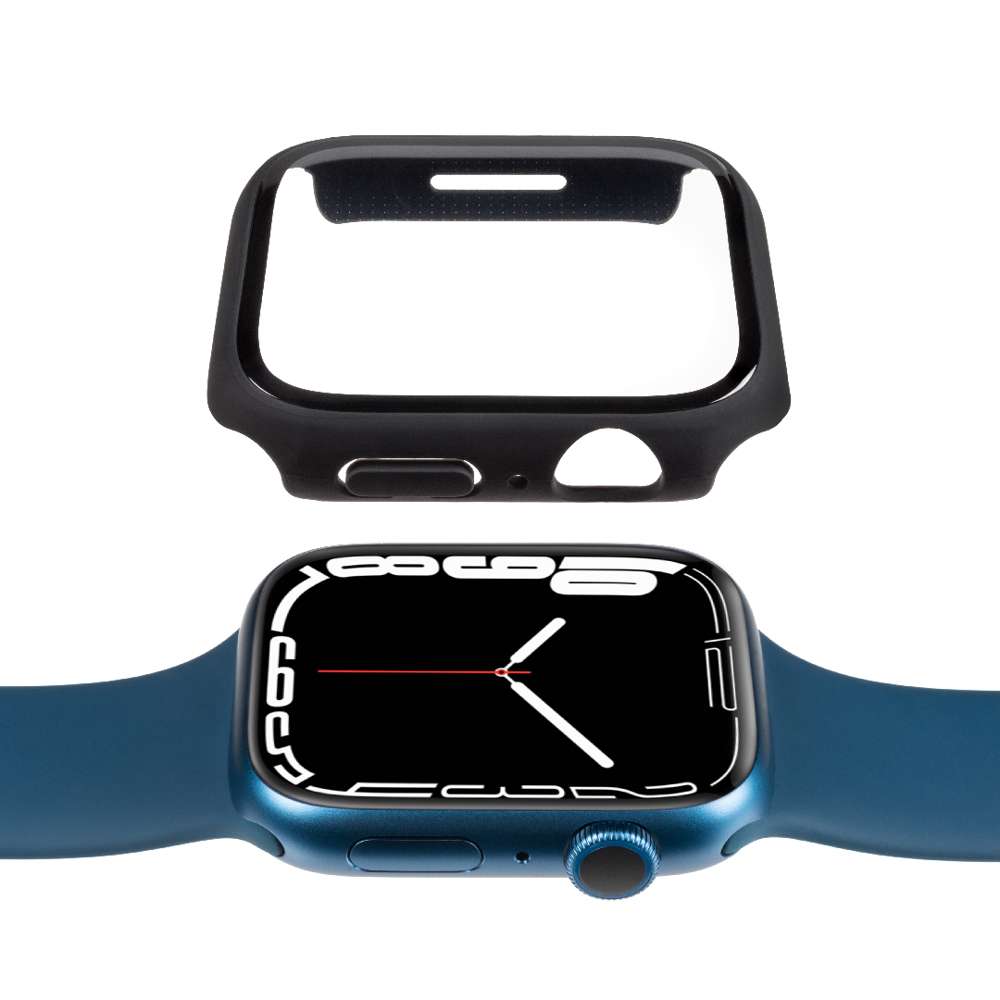 Full Body Case + Displayschutzfolie - Apple Watch Series 7 - Schwarz