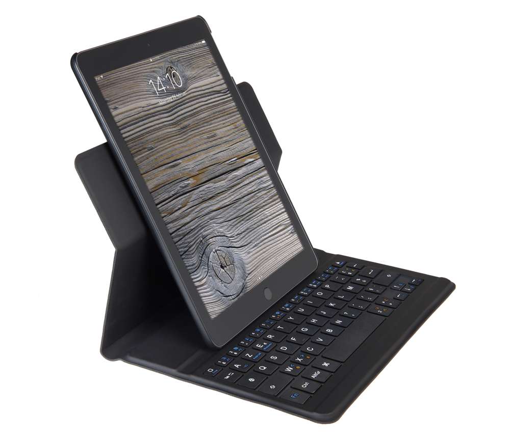 Bluetooth Tablet Tastatur Hülle - Apple iPad 9.7 Zoll (2017/2018) - Dunkelgrau