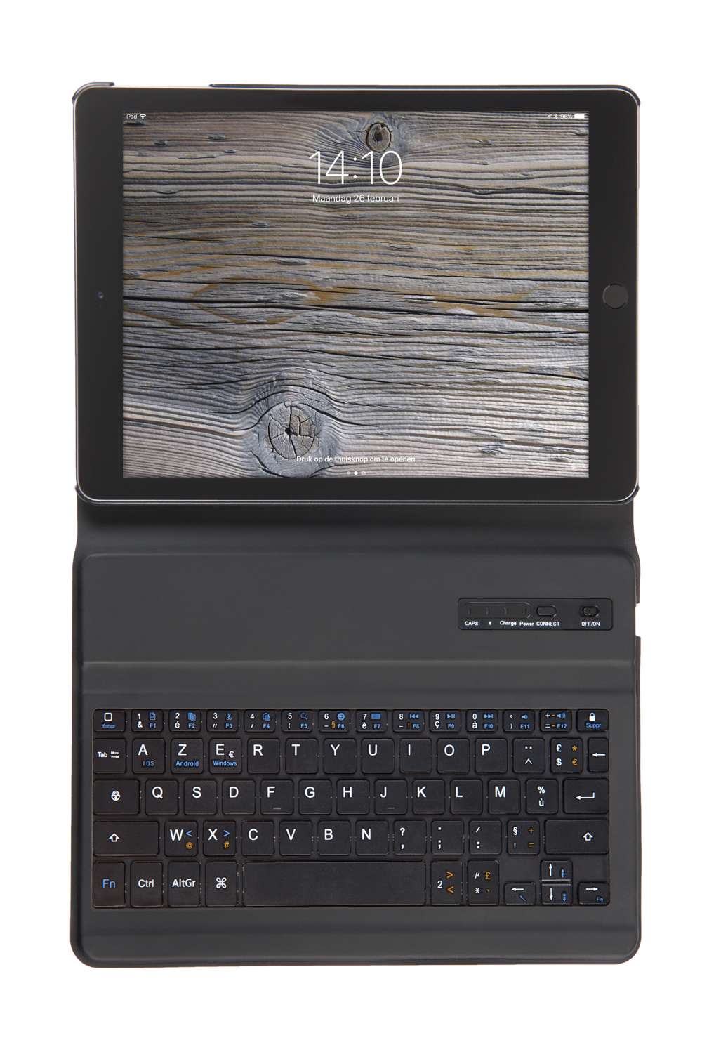 Bluetooth Tablet Tastatur Hülle - Apple iPad 9.7 Zoll (2017/2018) - Dunkelgrau