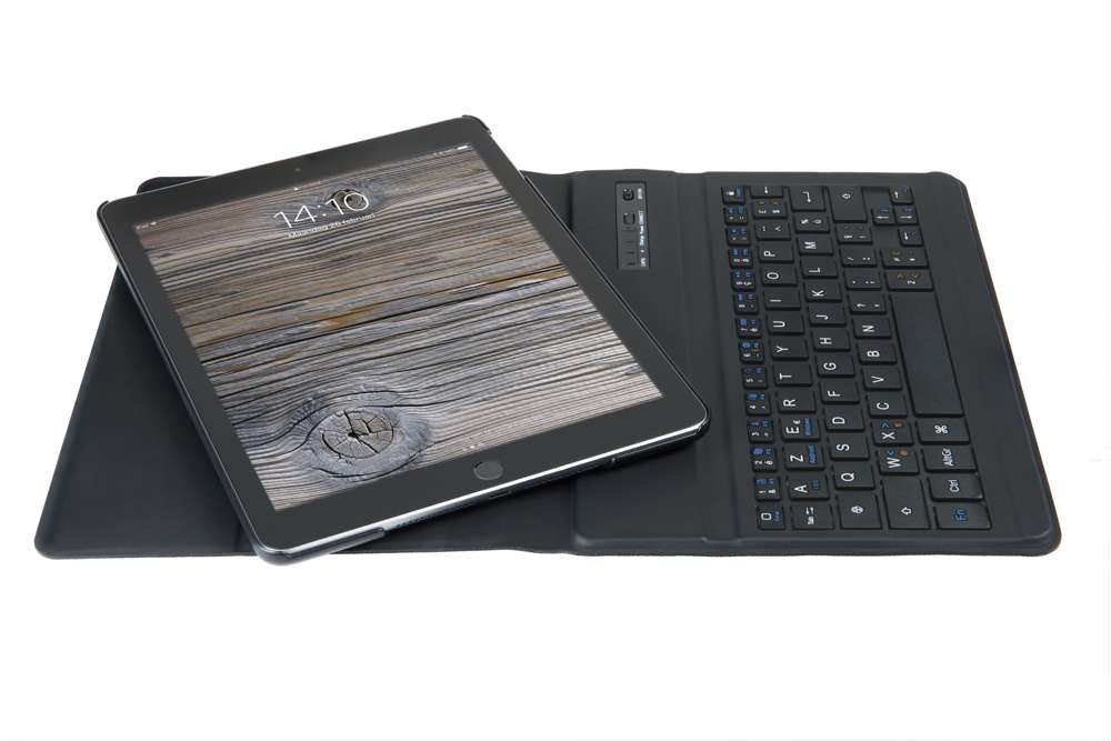 Bluetooth Tablet Tastatur Hülle - Apple iPad 9.7 Zoll (2017/2018) - Dunkelgrau