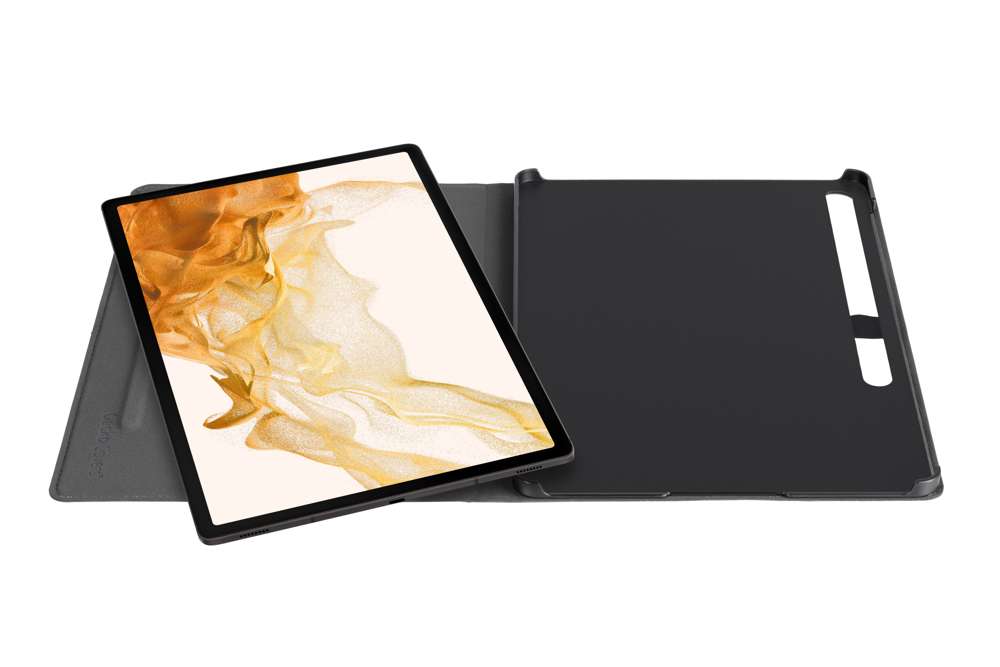 V11T63C1 - EasyClick 2.0 Tablet Hülle - Samsung Galaxy Tab S7 Plus 12.4 Zoll (2020) & Galaxy Tab S8+ 12.4 Zoll (2022) - Schwarz