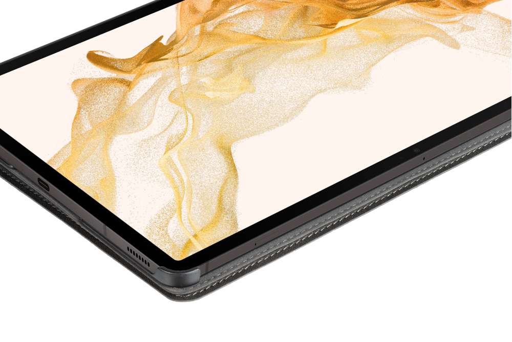 V11T63C1 - EasyClick 2.0 Tablet Hülle - Samsung Galaxy Tab S7 Plus 12.4 Zoll (2020) & Galaxy Tab S8+ 12.4 Zoll (2022) - Schwarz